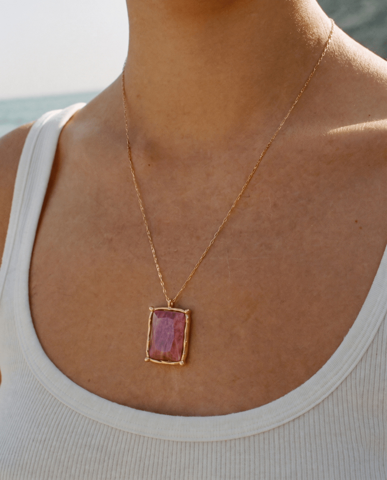 Indie necklace - Opulaire - WATERPROOF jewelry - Blue -