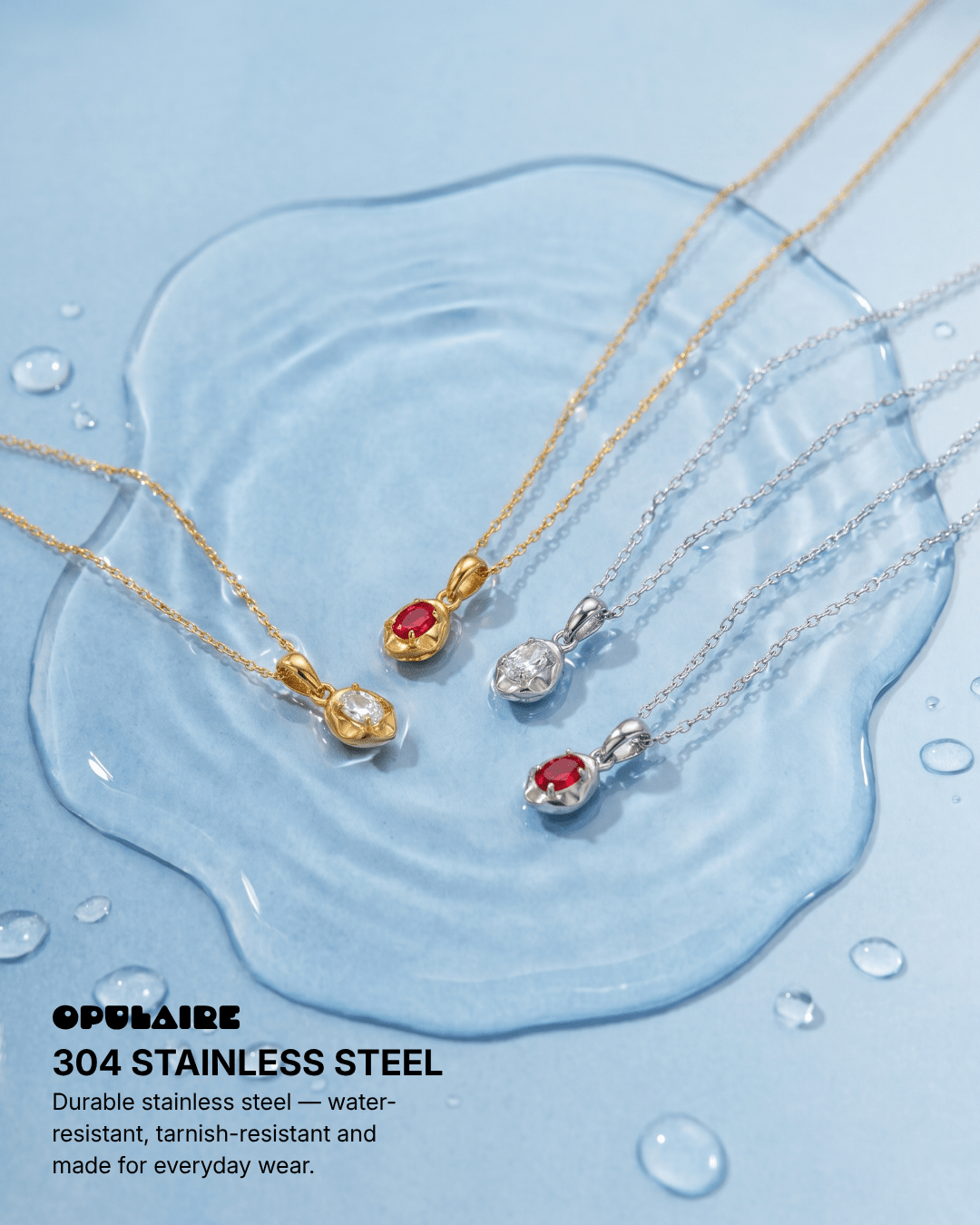 Kiana necklace - Opulaire - WATERPROOF jewelry - 