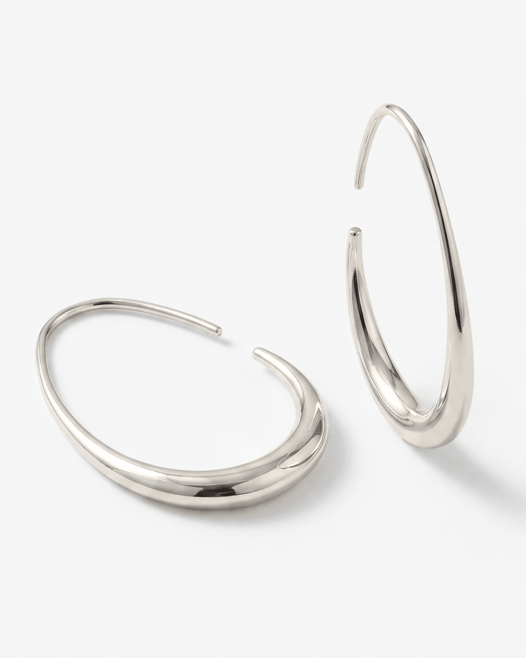 Kinea - Threader hoop earrings - Stainless steel - Opulaire - WATERPROOF jewelry - 
