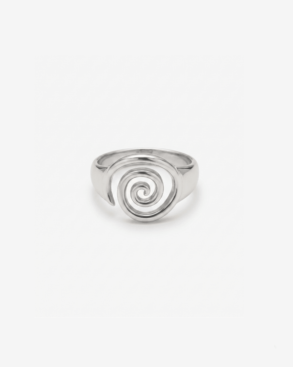 Liah - Twirl signet ring - Stainless steel - Opulaire - WATERPROOF jewelry - EU 52 -