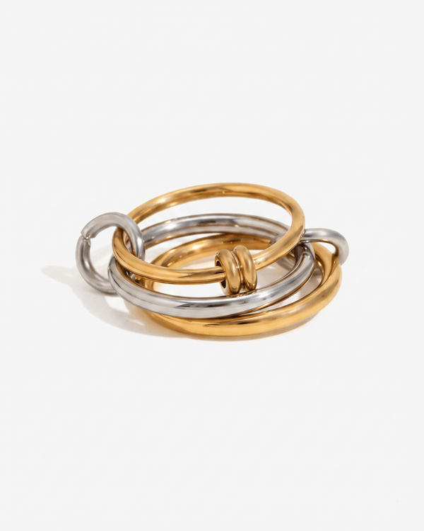 Lieke - Stacked ring - Stainless steel - Opulaire - WATERPROOF jewelry - EU 52 -