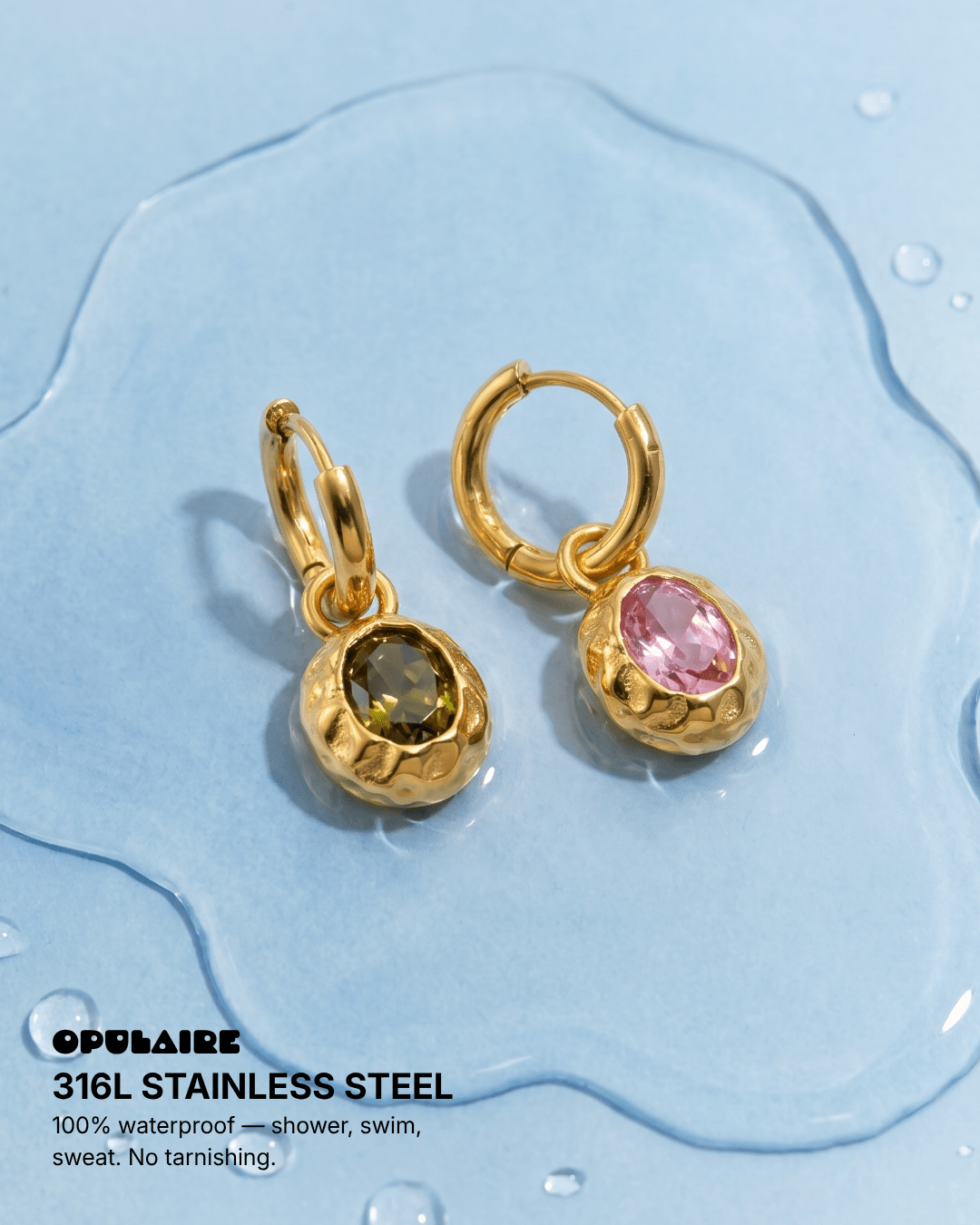 Milou earrings - Opulaire - WATERPROOF jewelry - 