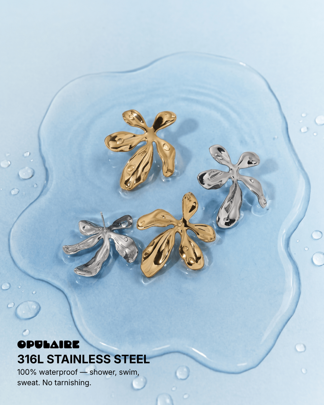 Mira earrings - Opulaire - WATERPROOF jewelry - 