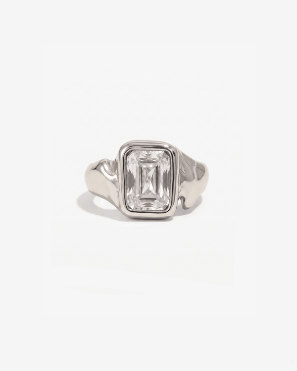 Nadia - Chunky stone ring - Stainless steel - Opulaire - WATERPROOF jewelry - EU 52 -