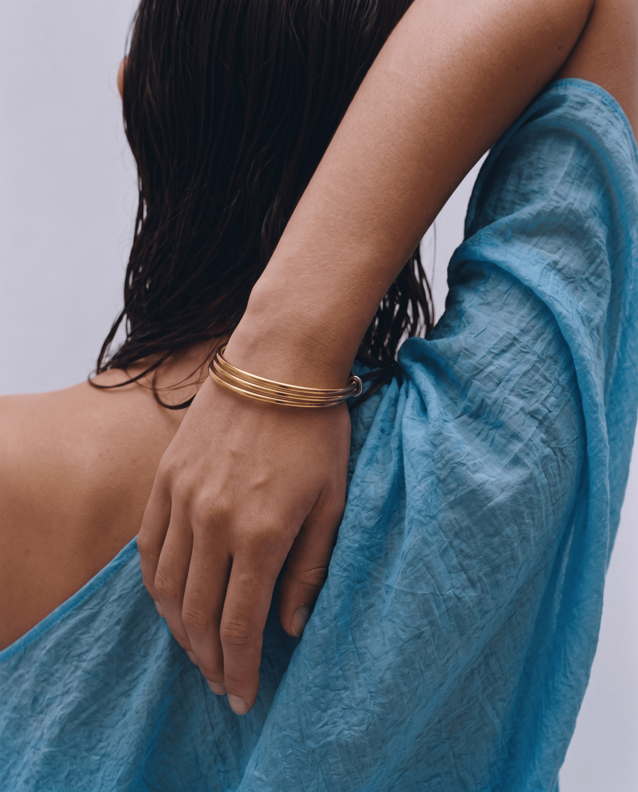Nella - Stacked bangle bracelet - Stainless steel - Opulaire - WATERPROOF jewelry - 