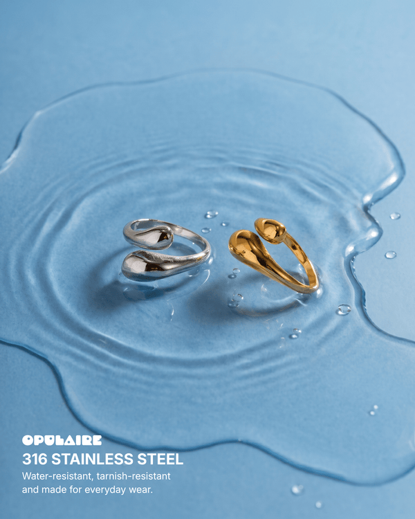 Ola ring - Opulaire - WATERPROOF jewelry - Adjustable -