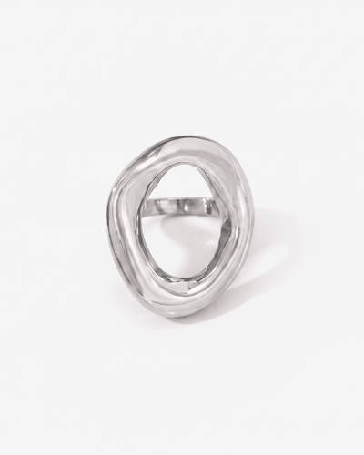 Olivia - Chunky open circle ring - Stainless steel - Opulaire - WATERPROOF jewelry - EU 52 -