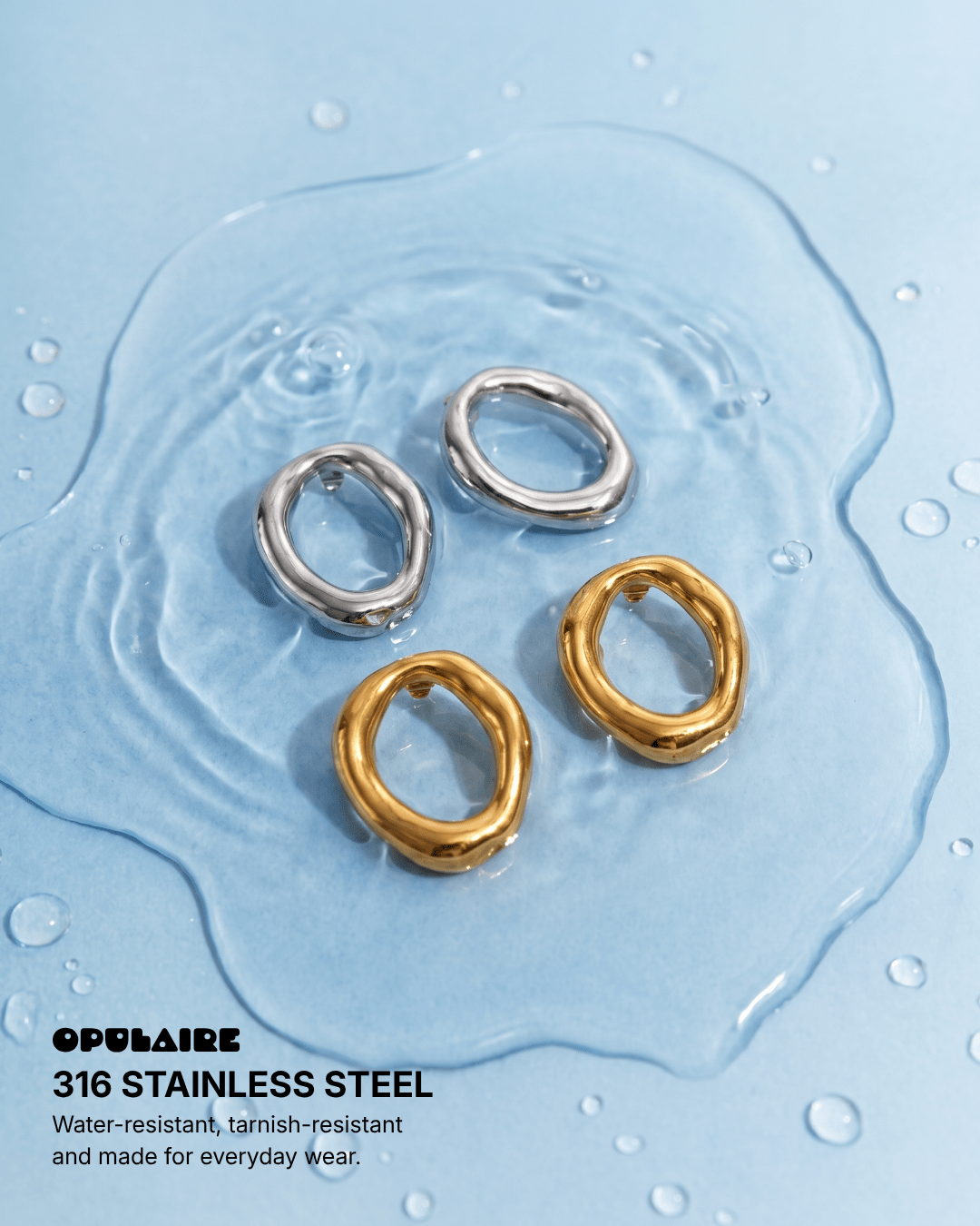 Olivia earrings - Opulaire - WATERPROOF jewelry - 