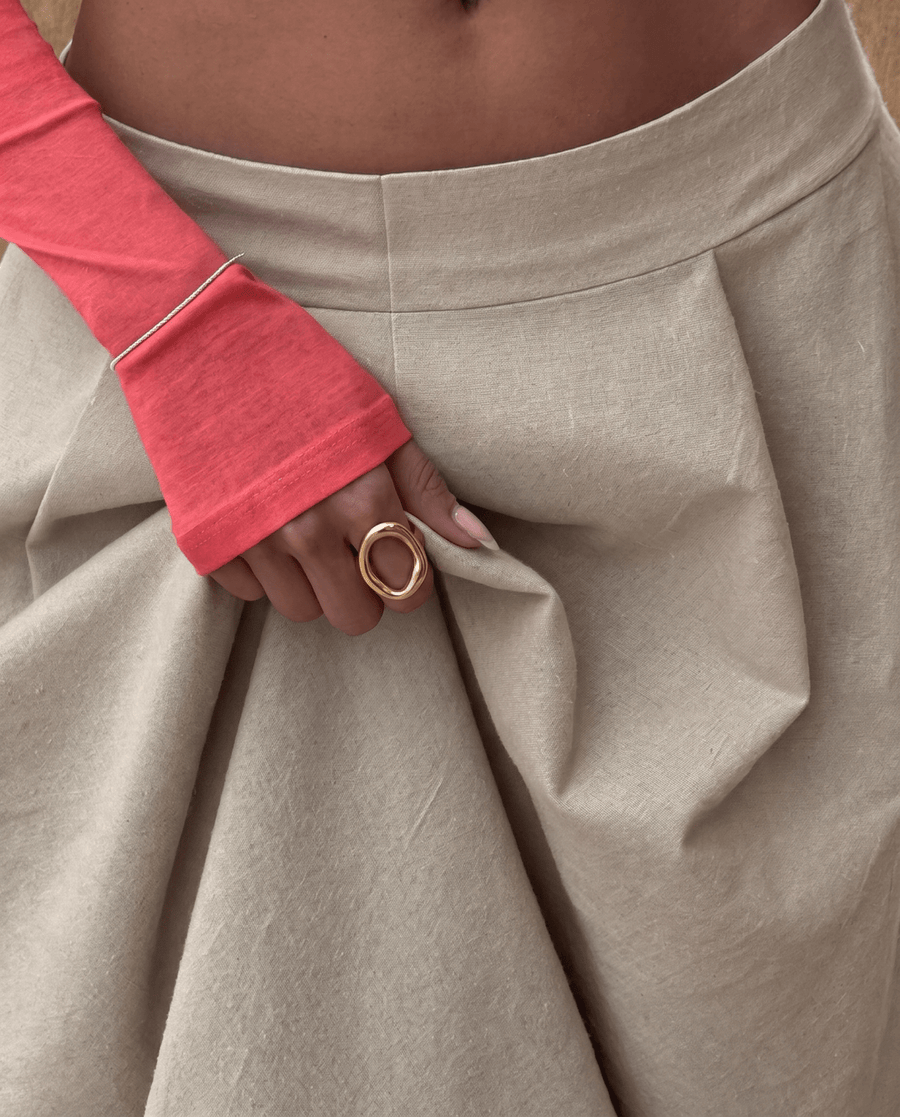 Olivia - Chunky open circle ring - Stainless steel