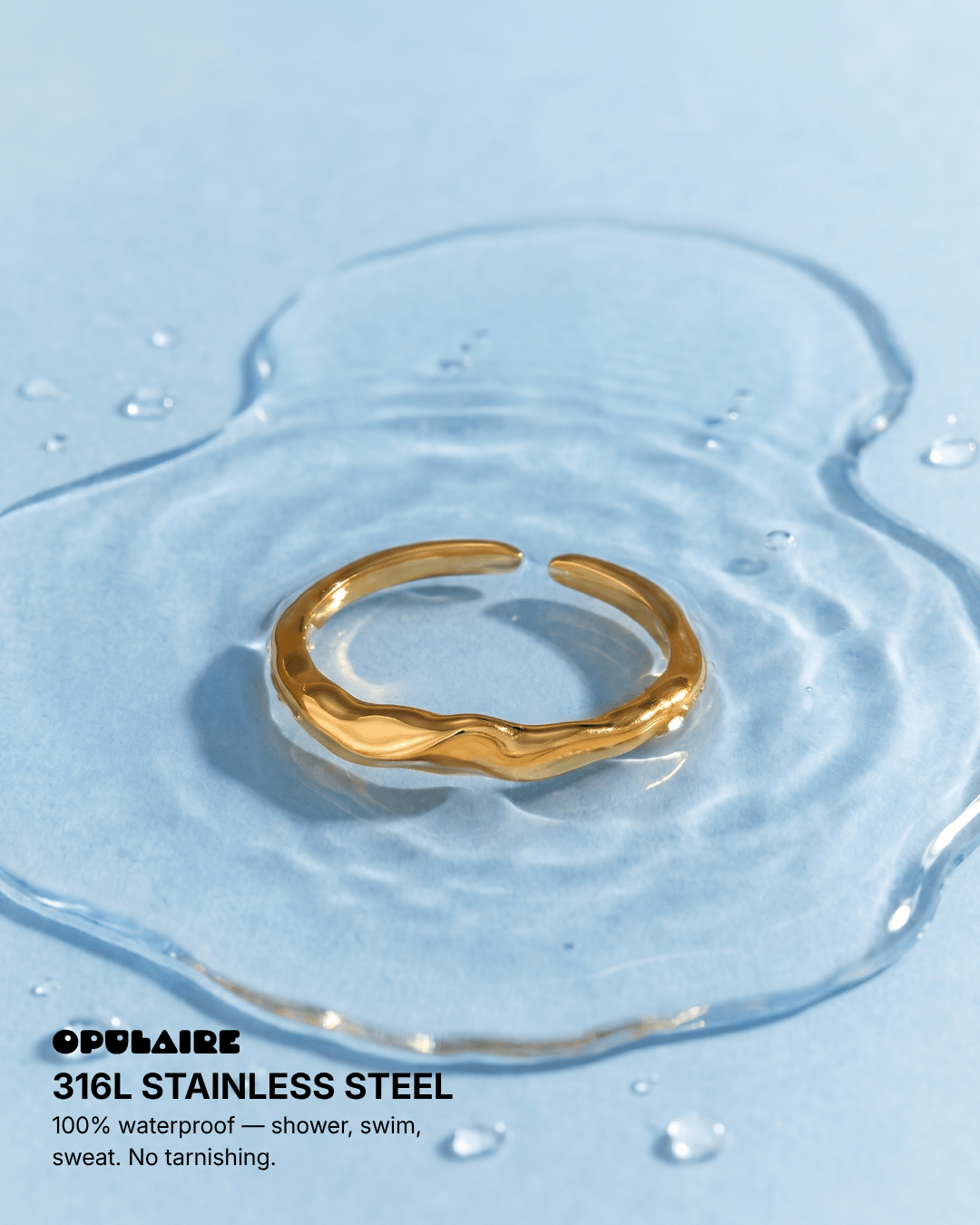 Pentas ring - Opulaire - WATERPROOF jewelry - Adjustable -