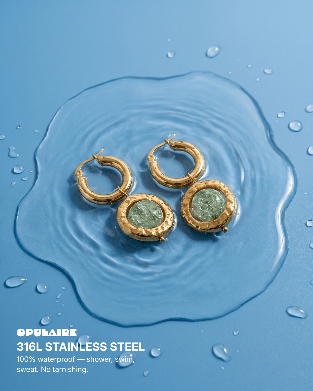 Pien earrings - Opulaire - WATERPROOF jewelry - 