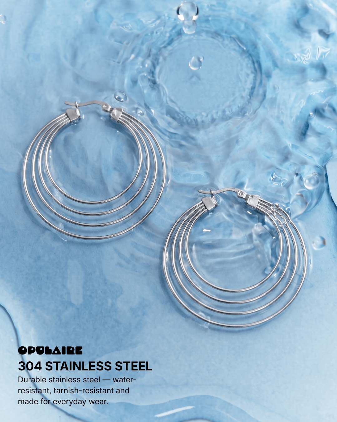 Pina earrings - Opulaire - WATERPROOF jewelry - 