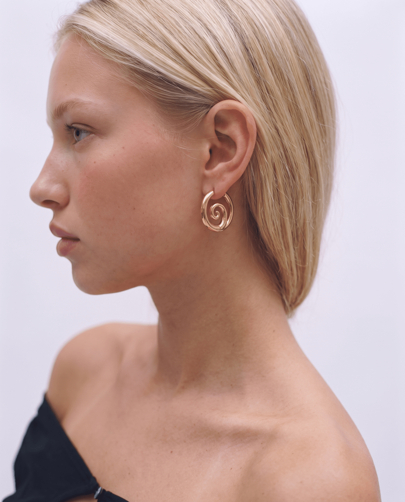 Portici - Twirl hoop earrings - Stainless steel - Opulaire - WATERPROOF jewelry - 