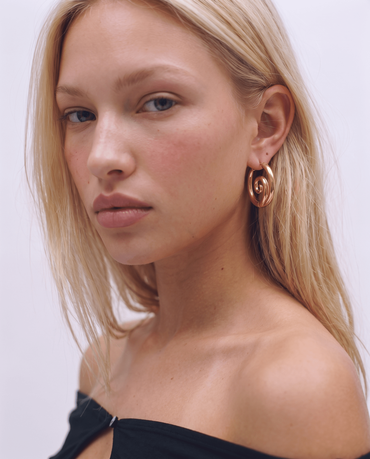 Portici - Twirl hoop earrings - Stainless steel - Opulaire - WATERPROOF jewelry - 