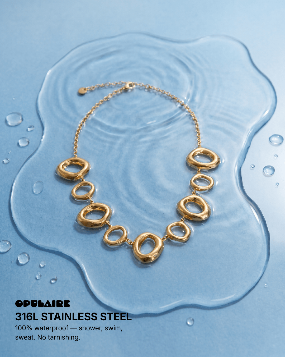 Qiana necklace - Opulaire - WATERPROOF jewelry - 