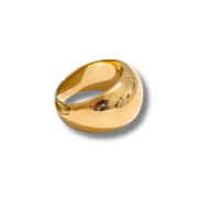 Yhpup 6789# Hoge Kwaliteit Textured Minimalistische RVS Glanzende Glad Metalen Chunky Ring 18K PVD Geplateerd Klassieke Sieraden Cadeau