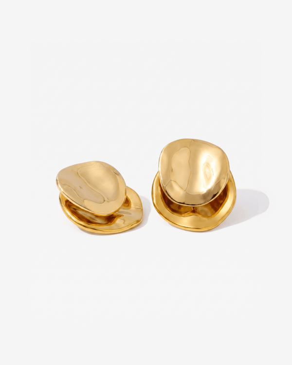 Sade - Statement stud earrings - Stainless steel - Opulaire - WATERPROOF jewelry - 