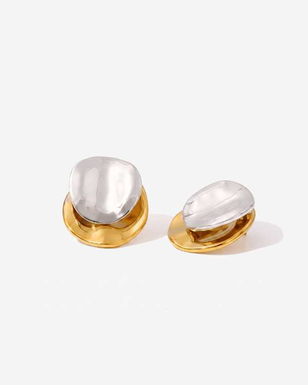 Sade - Statement stud earrings - Stainless steel - Opulaire - WATERPROOF jewelry - 