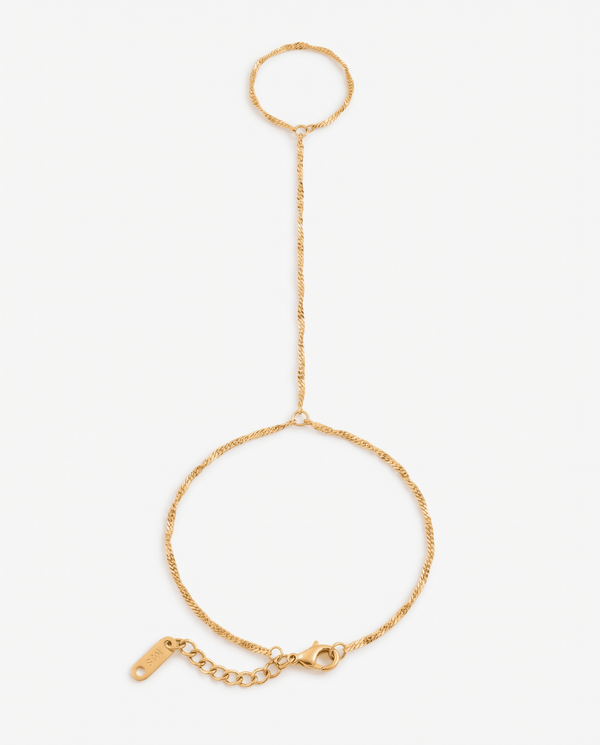 Sem - Dainty hand chain - Stainless steel - Opulaire - WATERPROOF jewelry - 