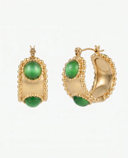 Seraphine earrings - Opulaire - WATERPROOF jewelry - Green -