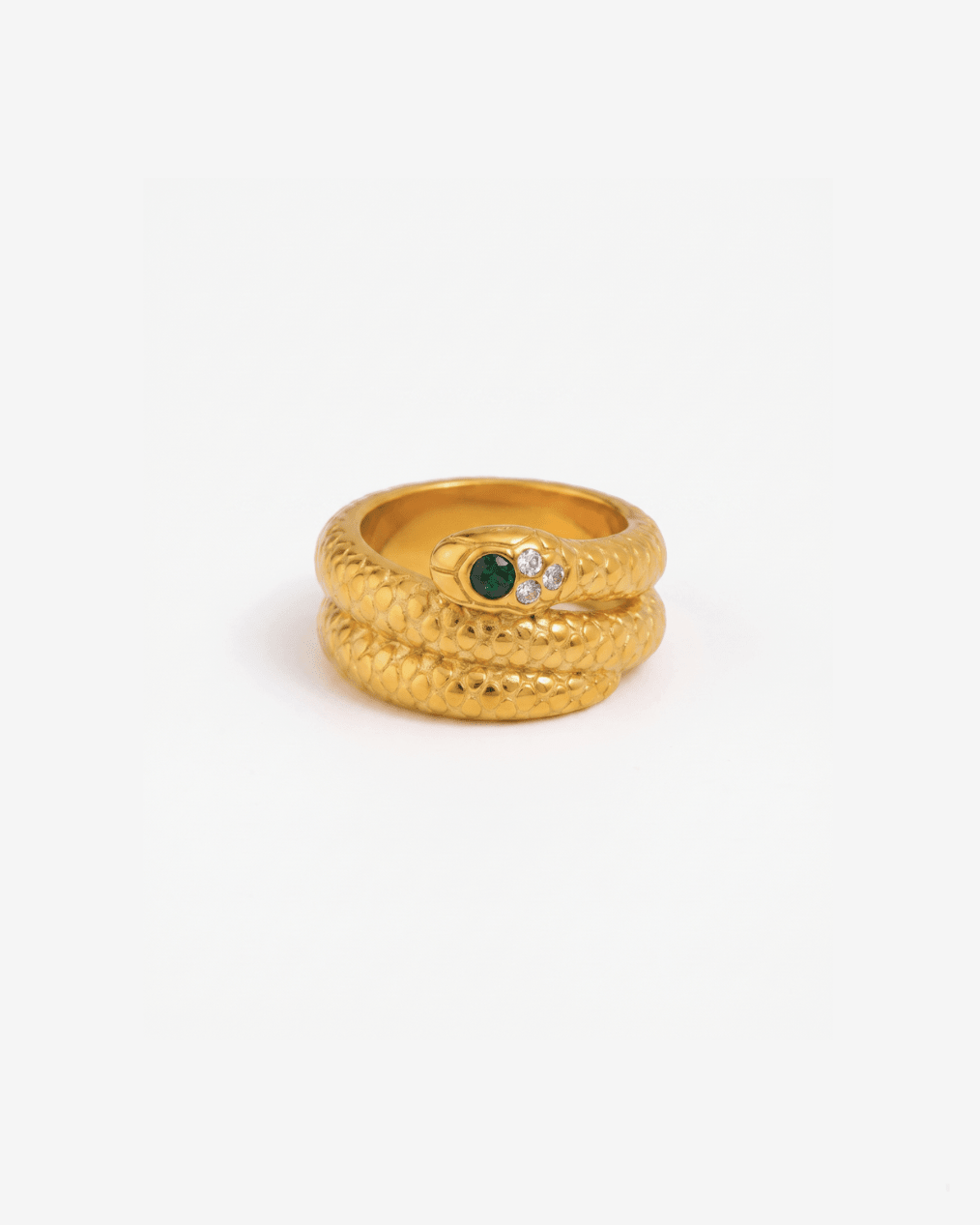 Snake - Statement ring - Stainless steel - Opulaire - WATERPROOF jewelry - EU 54 -