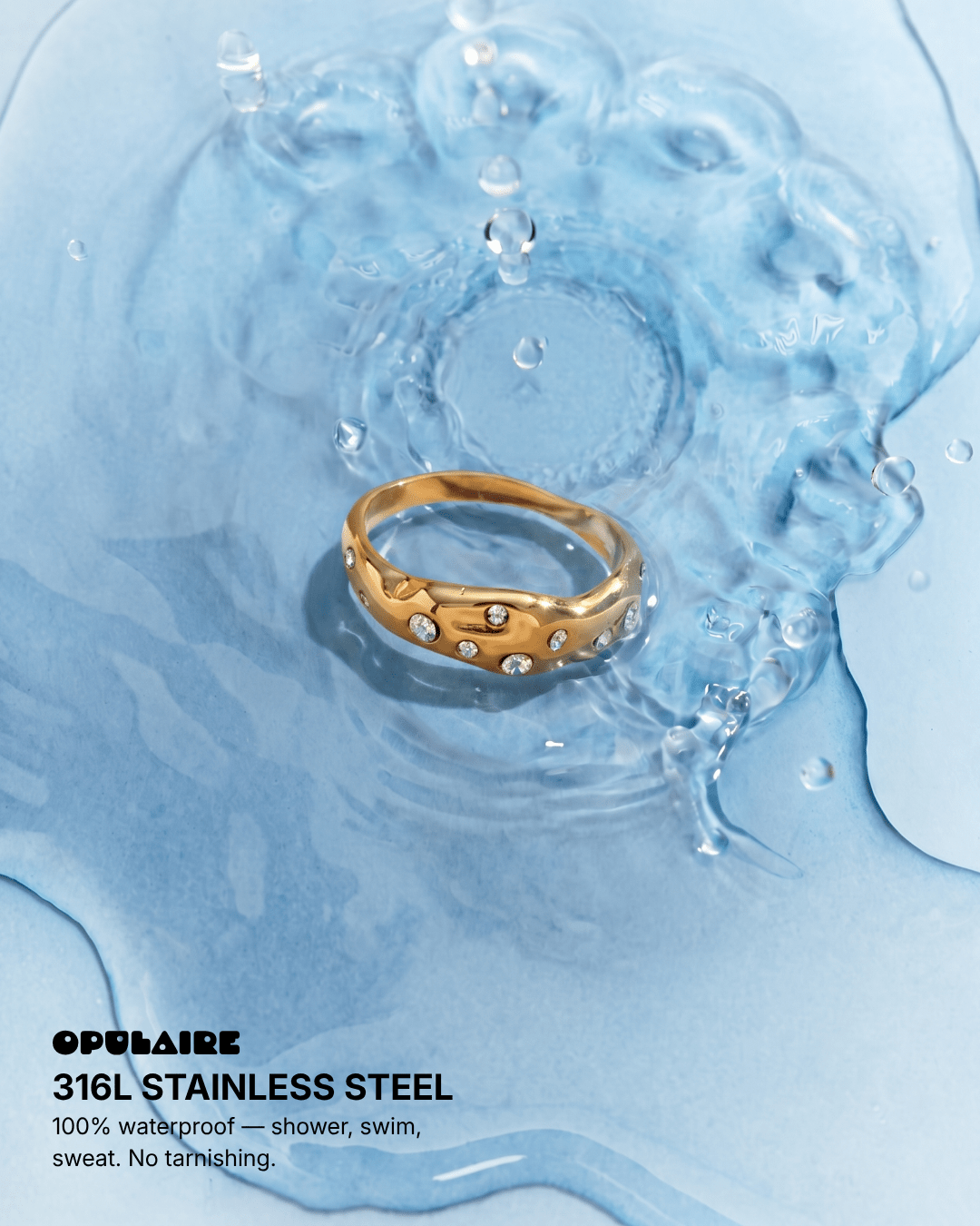 Syracuse ring - Opulaire - WATERPROOF jewelry - EU 52 -
