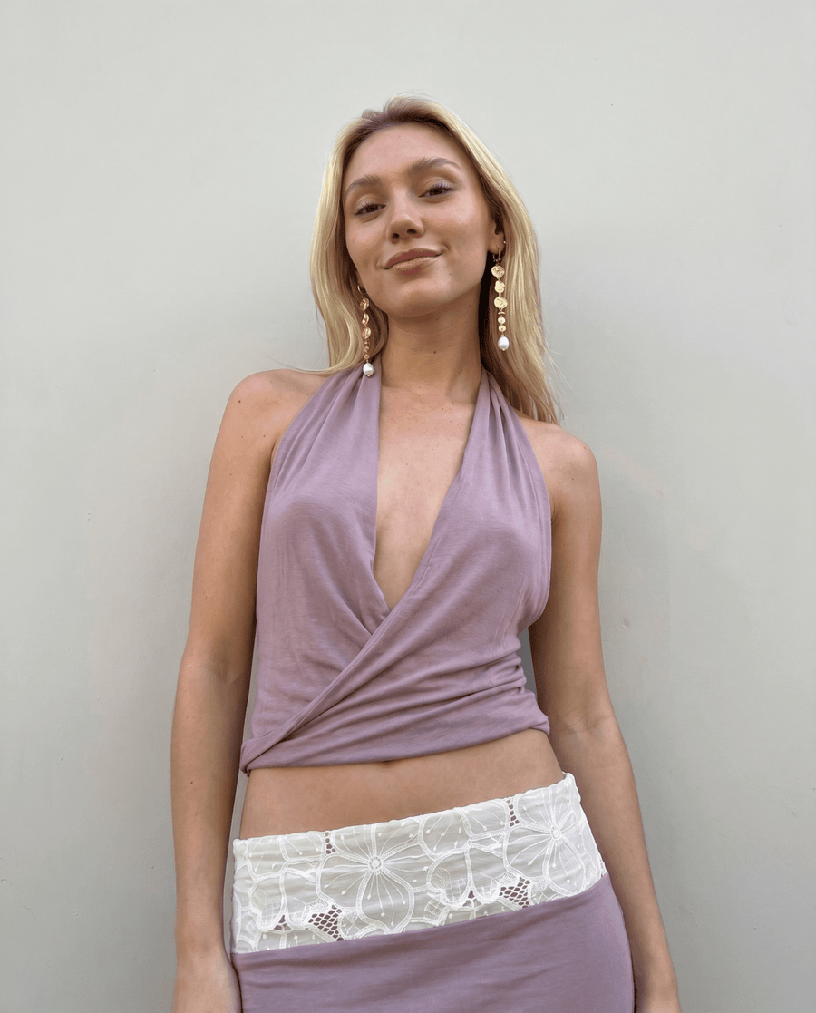 Tia - Coin drop earrings - Stainless steel