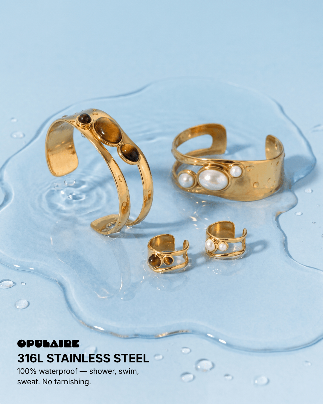 Tiki ring - Opulaire - WATERPROOF jewelry - Adjustable -