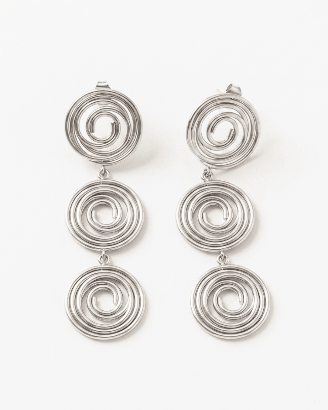 Twirl - Drop earrings - Stainless steel - Opulaire - WATERPROOF jewelry - 