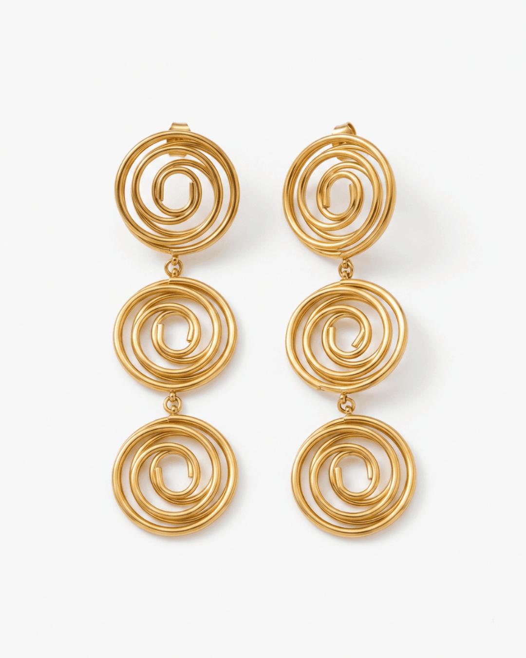 Twirl - Drop earrings - Stainless steel - Opulaire - WATERPROOF jewelry - 