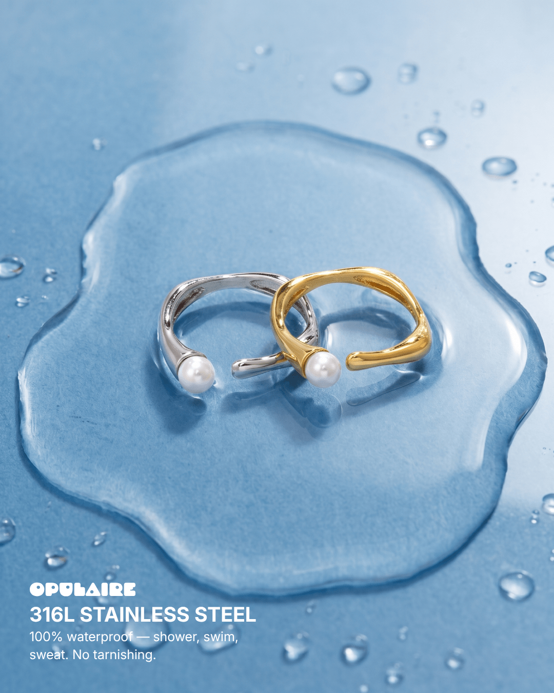 Yumna ring - Opulaire - WATERPROOF jewelry - Adjustable -