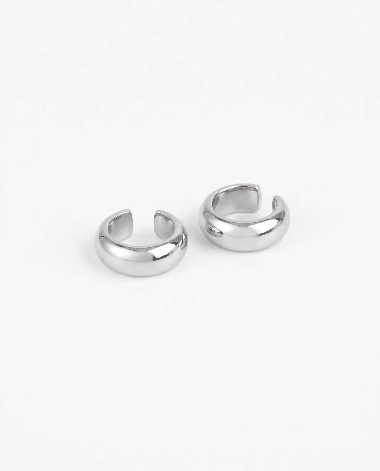 Zara - Chunky ear cuffs set - Stainless steel - Opulaire - WATERPROOF jewelry - 
