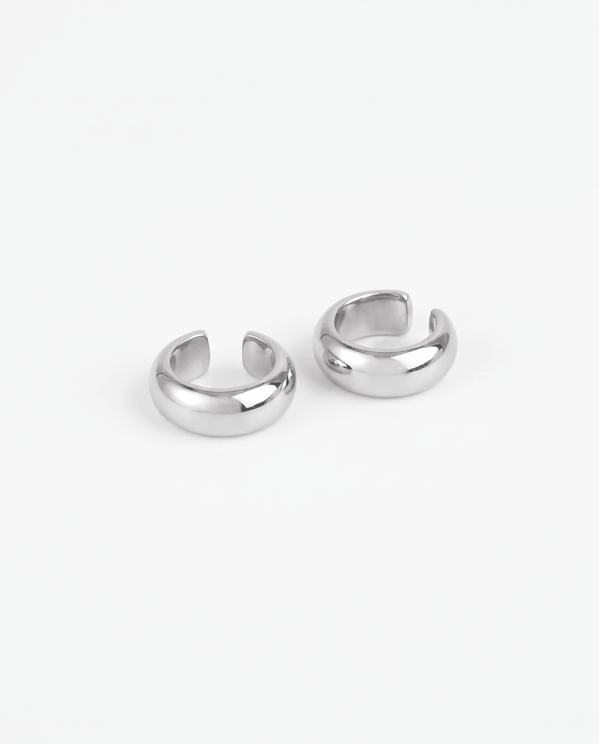 Zara - Chunky ear cuffs set - Stainless steel - Opulaire - WATERPROOF jewelry - 