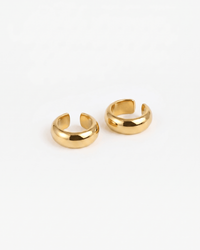 Zara - Chunky ear cuffs set - Stainless steel - Opulaire - WATERPROOF jewelry - 