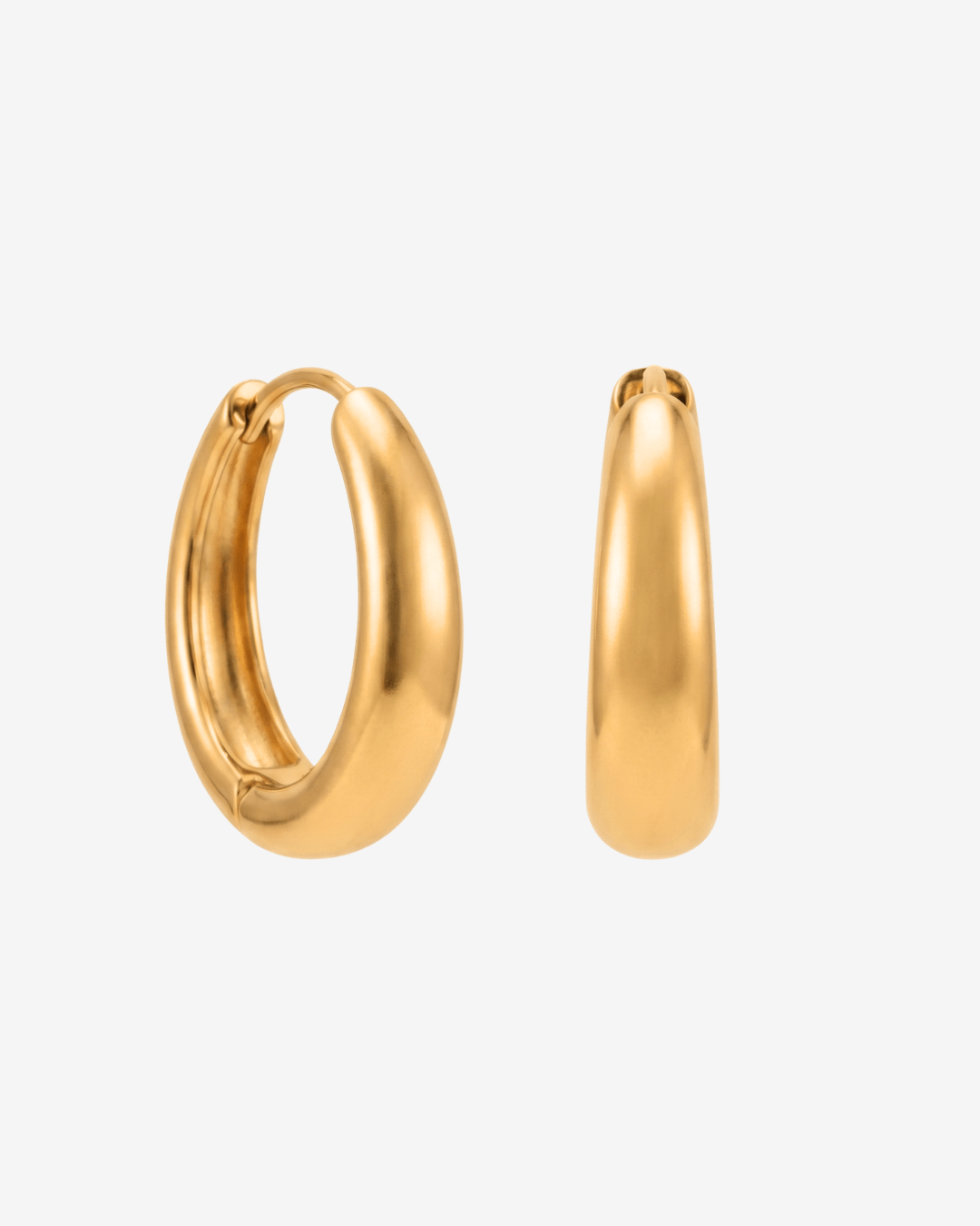 Zianne oval hoop earrings - Opulaire - WATERPROOF jewelry - Gold -