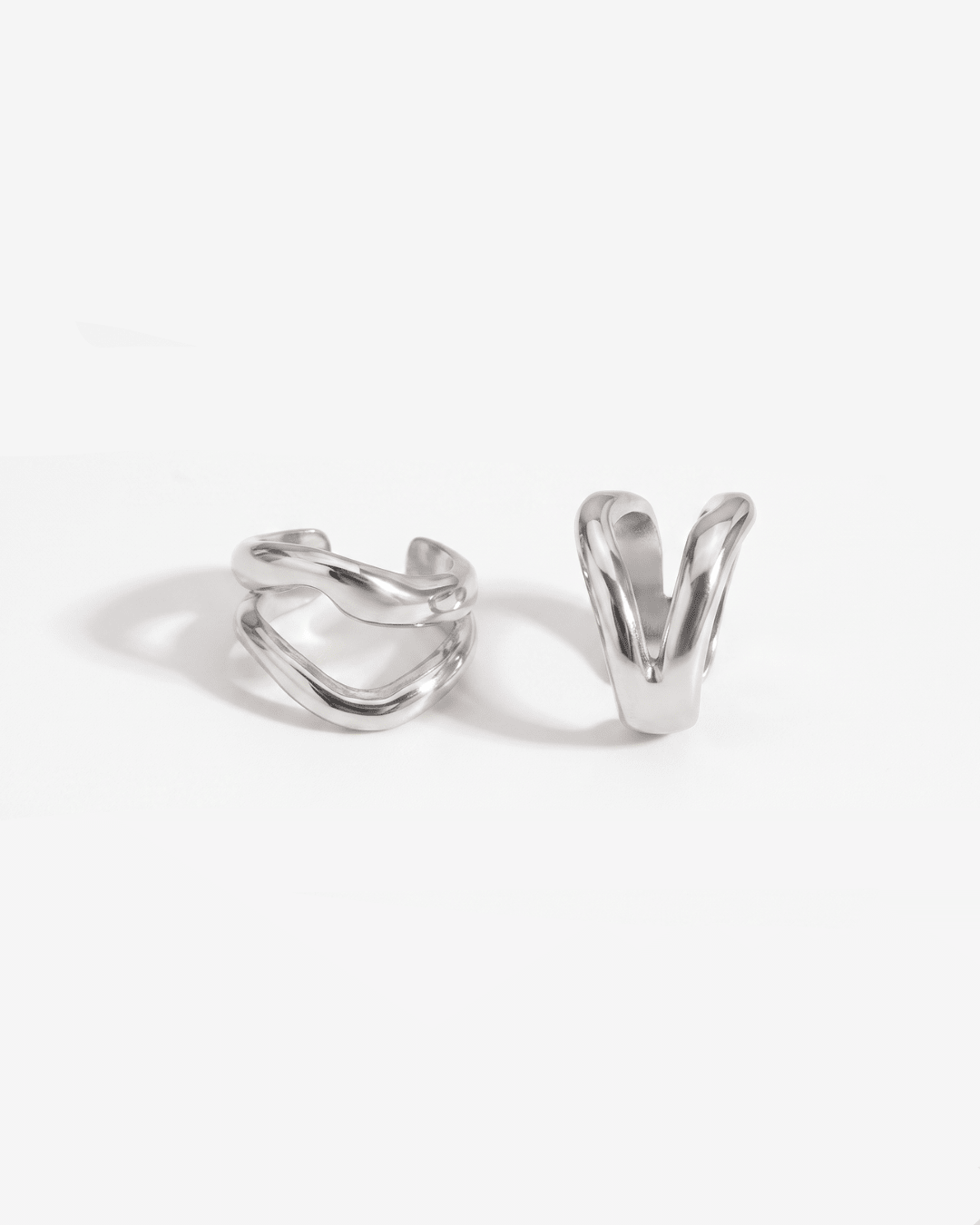 Ziya ear cuffs - Opulaire - WATERPROOF jewelry - Silver -