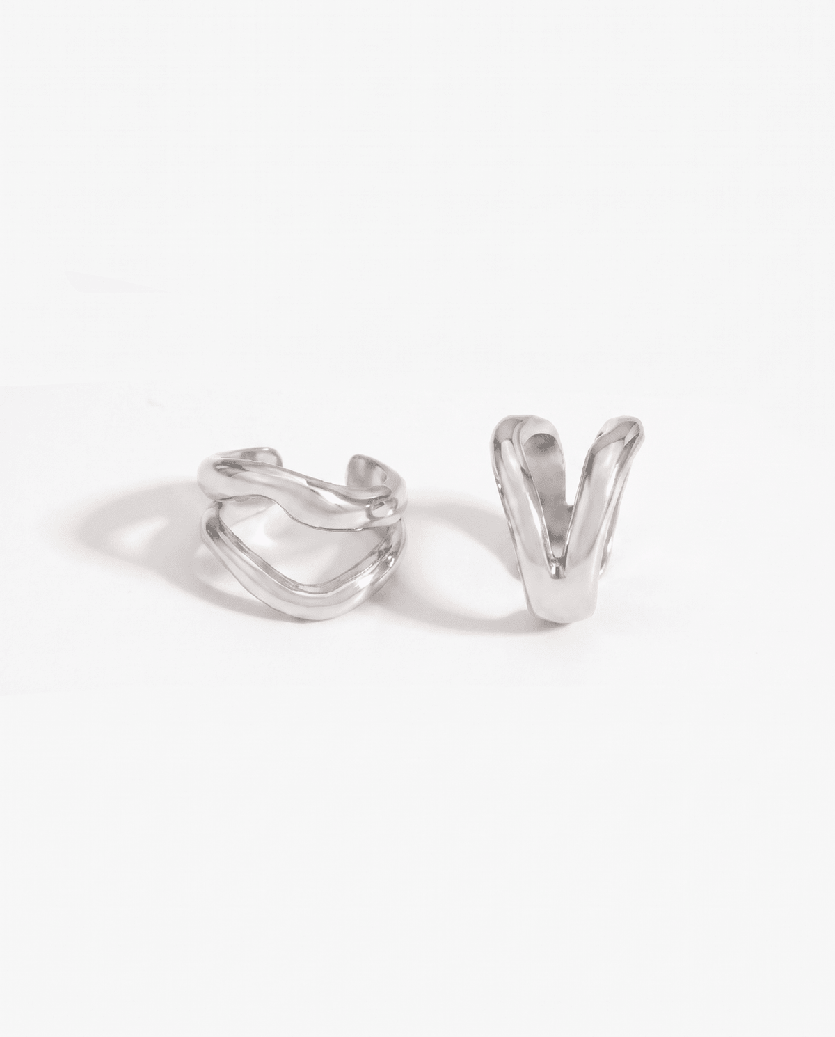 Ziya ear cuffs - Opulaire - WATERPROOF jewelry - Silver -