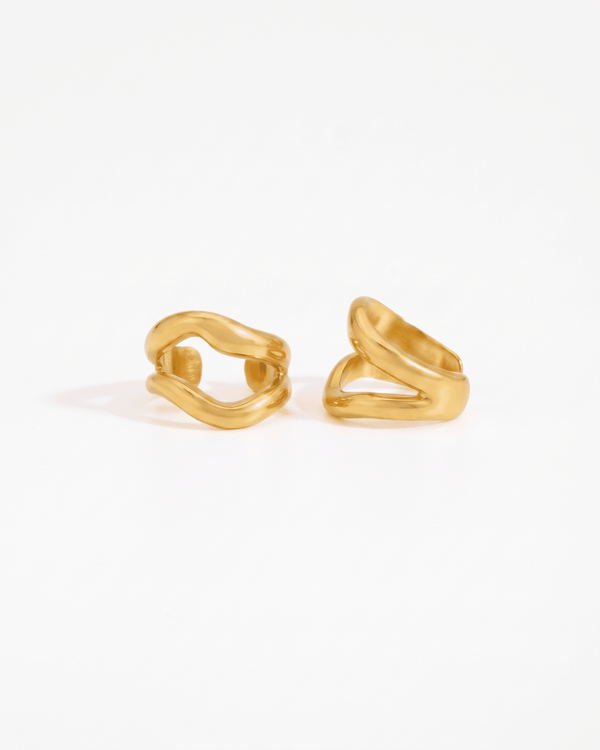 Ziya ear cuffs - Opulaire - WATERPROOF jewelry - Gold -